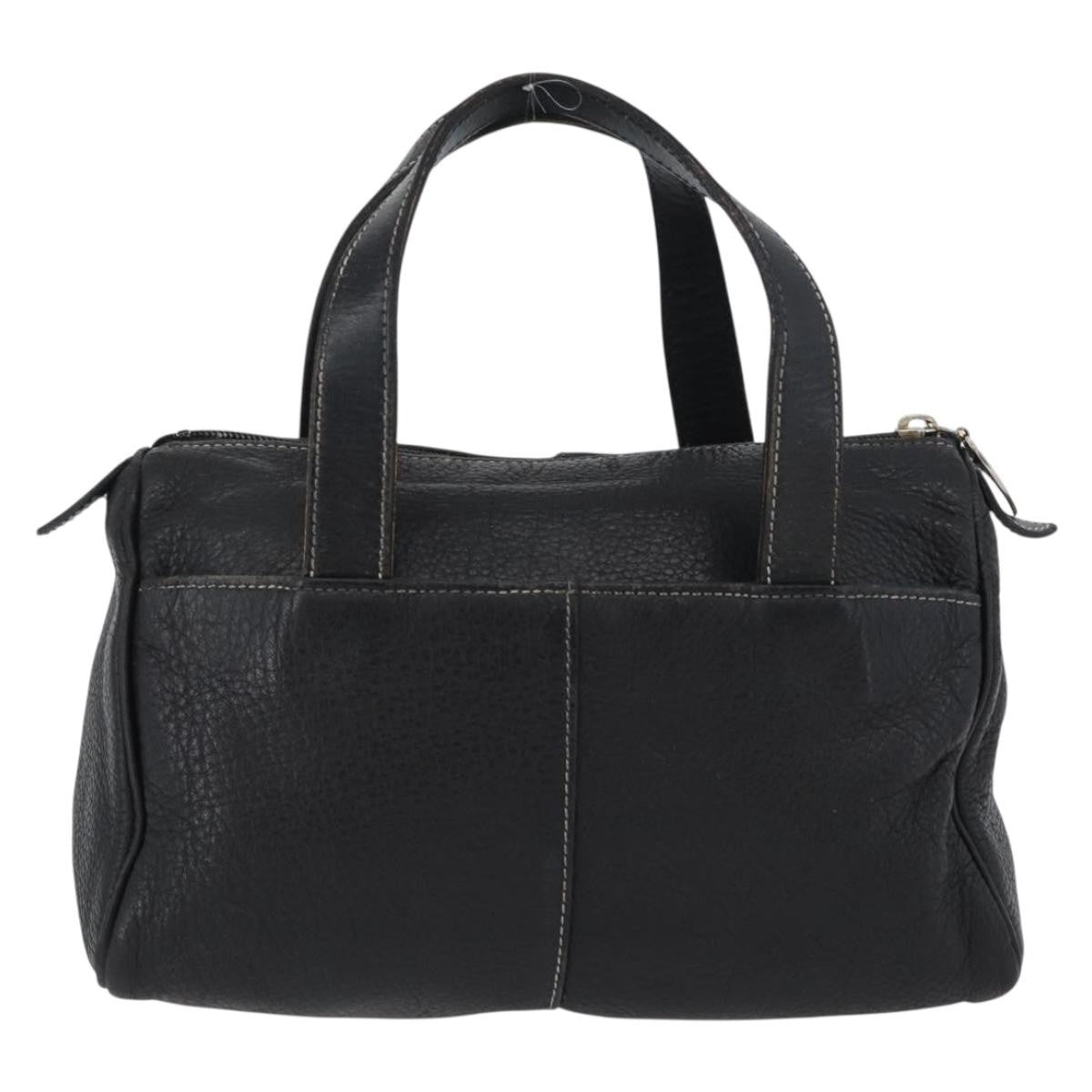 Burberry Vintage Handbag Leather Black Leather Handbag (Authentic Pre-Loved)