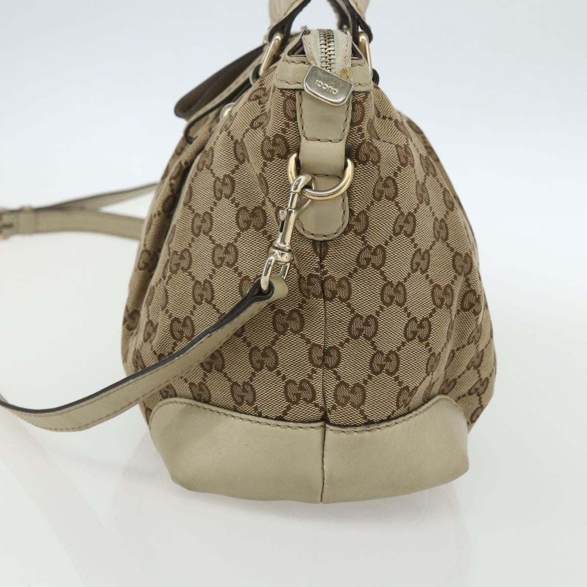 Gucci Sukey Top Handle Satchel Gg Coated Canvas Beige Canvas Handbag (Authentic Pre-Loved)