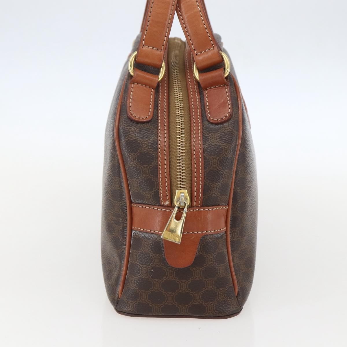Celine Vintage Macadam Handbag Canvas And Leather Brown Canvas Handbag (Authentic Pre-Loved)
