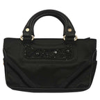 Celine Boogie Satchel Satin Black Satin Handbag (Authentic Pre-Loved)