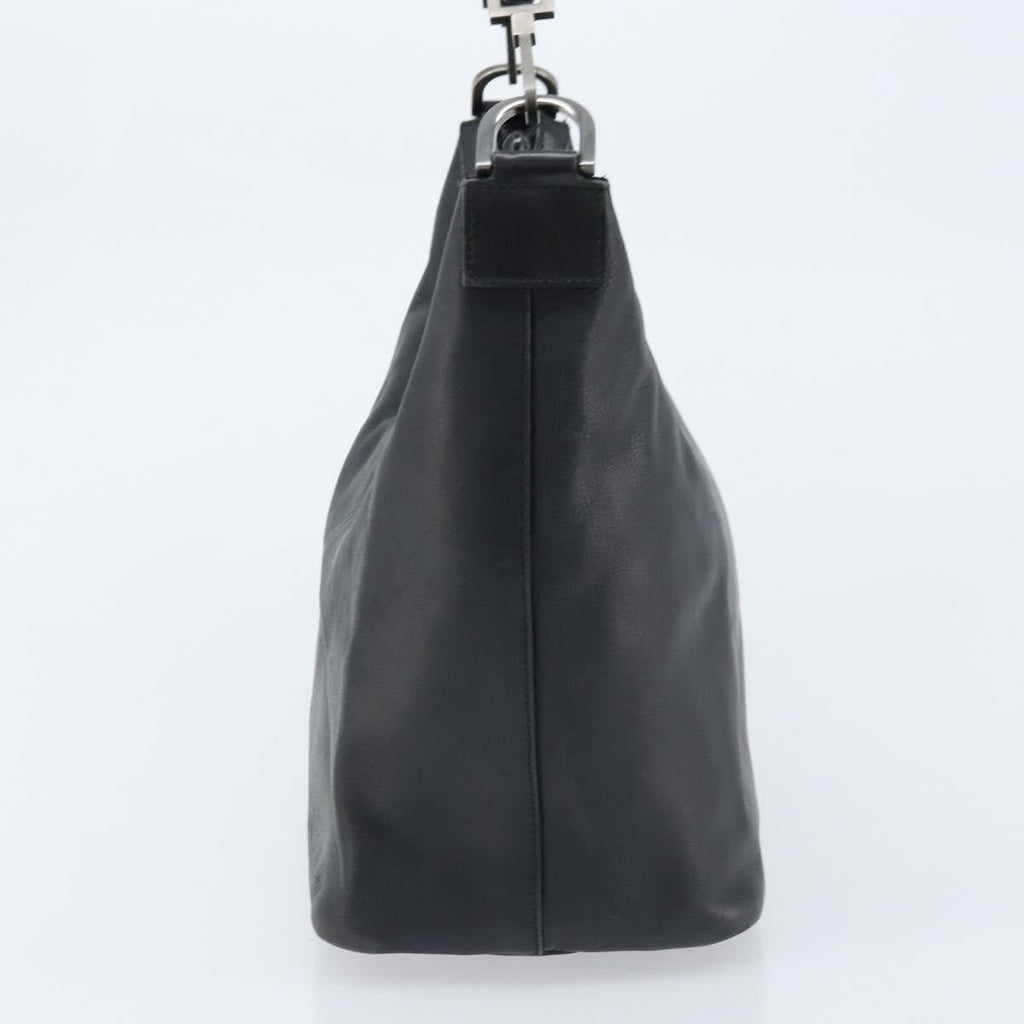 Gucci Vintage Bamboo Hobo Leather Black Leather Handbag (Authentic Pre-Loved)