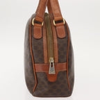 Celine Vintage Macadam Handbag Canvas And Leather Brown Canvas Handbag (Authentic Pre-Loved)