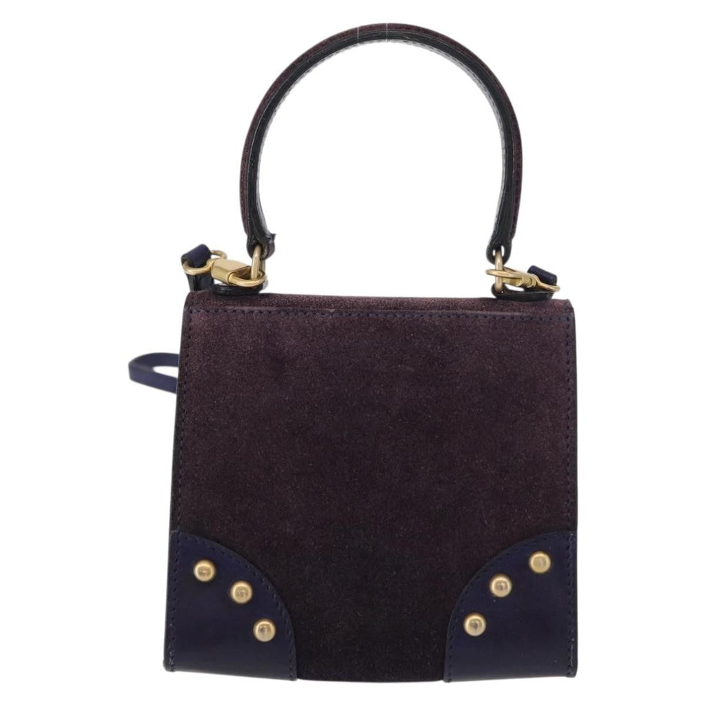 Celine Handbag Suede Purple Suede Handbag (Authentic Pre-Loved)