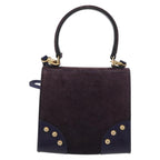 Celine Handbag Suede Purple Suede Handbag (Authentic Pre-Loved)