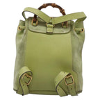 Gucci Gucci Bamboo Backpack Daim Green Suede Backpack Bag (Authentic Pre-Loved)