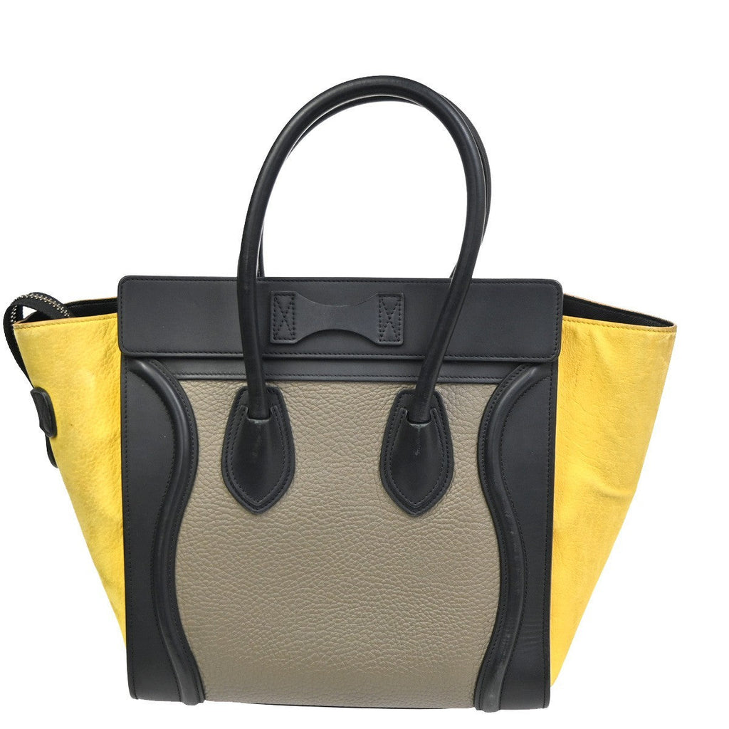 Celine Tricolor Luggage Bag Leather Multicolour Leather Handbag (Authentic Pre-Loved)