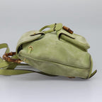Gucci Gucci Bamboo Backpack Daim Green Suede Backpack Bag (Authentic Pre-Loved)