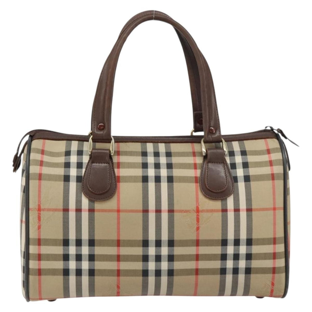 Burberry Nova Check Handbag Nova Check Canvas Beige Canvas Handbag (Authentic Pre-Loved)