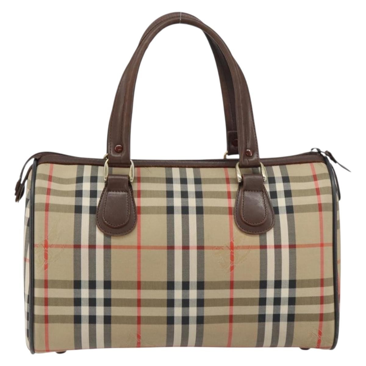 Burberry Nova Check Handbag Nova Check Canvas Beige Canvas Handbag (Authentic Pre-Loved)