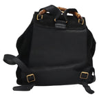 Gucci Vintage Bamboo Backpack Suede And Leather Black Suede Backpack Bag (Authentic Pre-Loved)