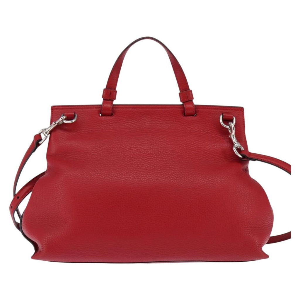 Gucci Bamboo Daily Top Handle Bag Leather Red Leather Bag (Authentic Pre-Loved)