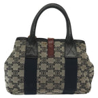 Celine Vintage Macadam Handbag Macadam Navy Canvas Bag (Authentic Pre-Loved)