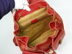 Gucci Vintage Bamboo Backpack Suede Pink Suede Backpack Bag (Authentic Pre-Loved)
