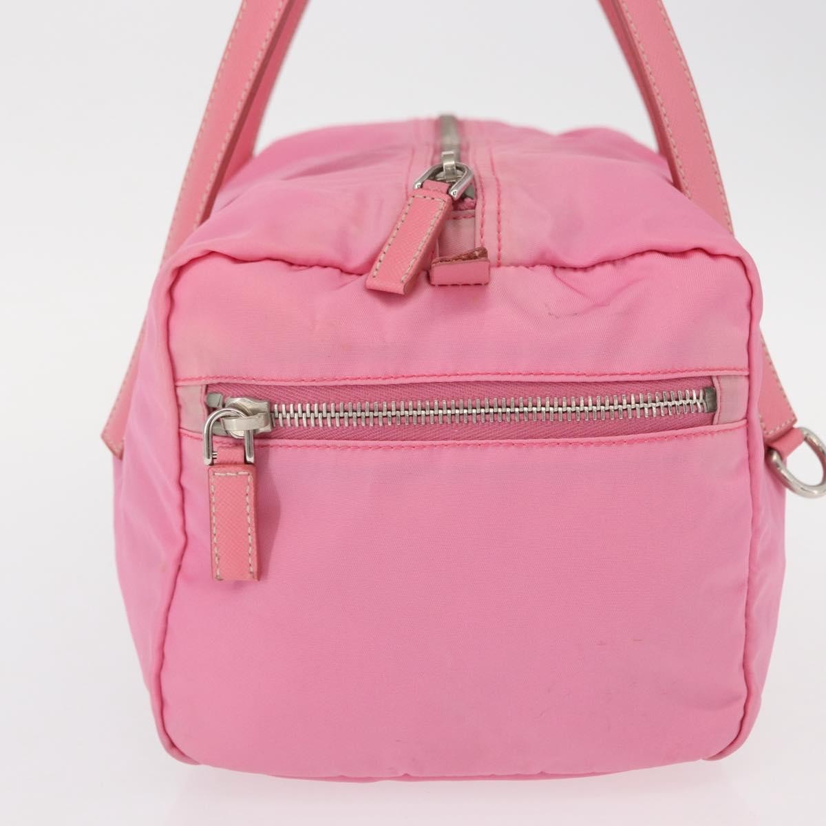 Prada Side Pocket Convertible Duffle Bag Tessuto Pink Nylon Handbag (Authentic Pre-Loved)