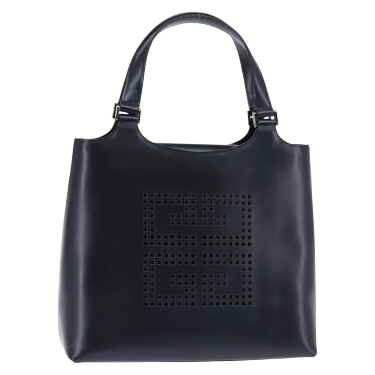 Givenchy Vintage 4G Handbag Leather Navy Leather Handbag (Authentic Pre-Loved)