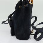 Gucci Gucci Bamboo Backpack Daim Navy Suede Backpack Bag (Authentic Pre-Loved)