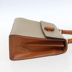 Celine Vintage Macadam Handbag Canvas And Leather Beige Canvas Handbag (Authentic Pre-Loved)