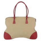 Prada Vintage Handbag Canvas Beige Canvas Handbag (Authentic Pre-Loved)