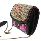 Mary Frances Flowers Gone Wild Animal Beaded Handbag Floral Special Bag Black Red Purse NEW