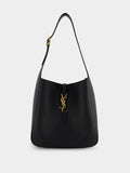 Le 5 À 7 Small Supple Monogram-Plaque Bag In Grained Leather
