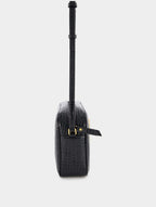 Lou Crocodile-Embossed Leather Crossbody Bag