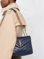Loulou Navy Small Shoulder Bag