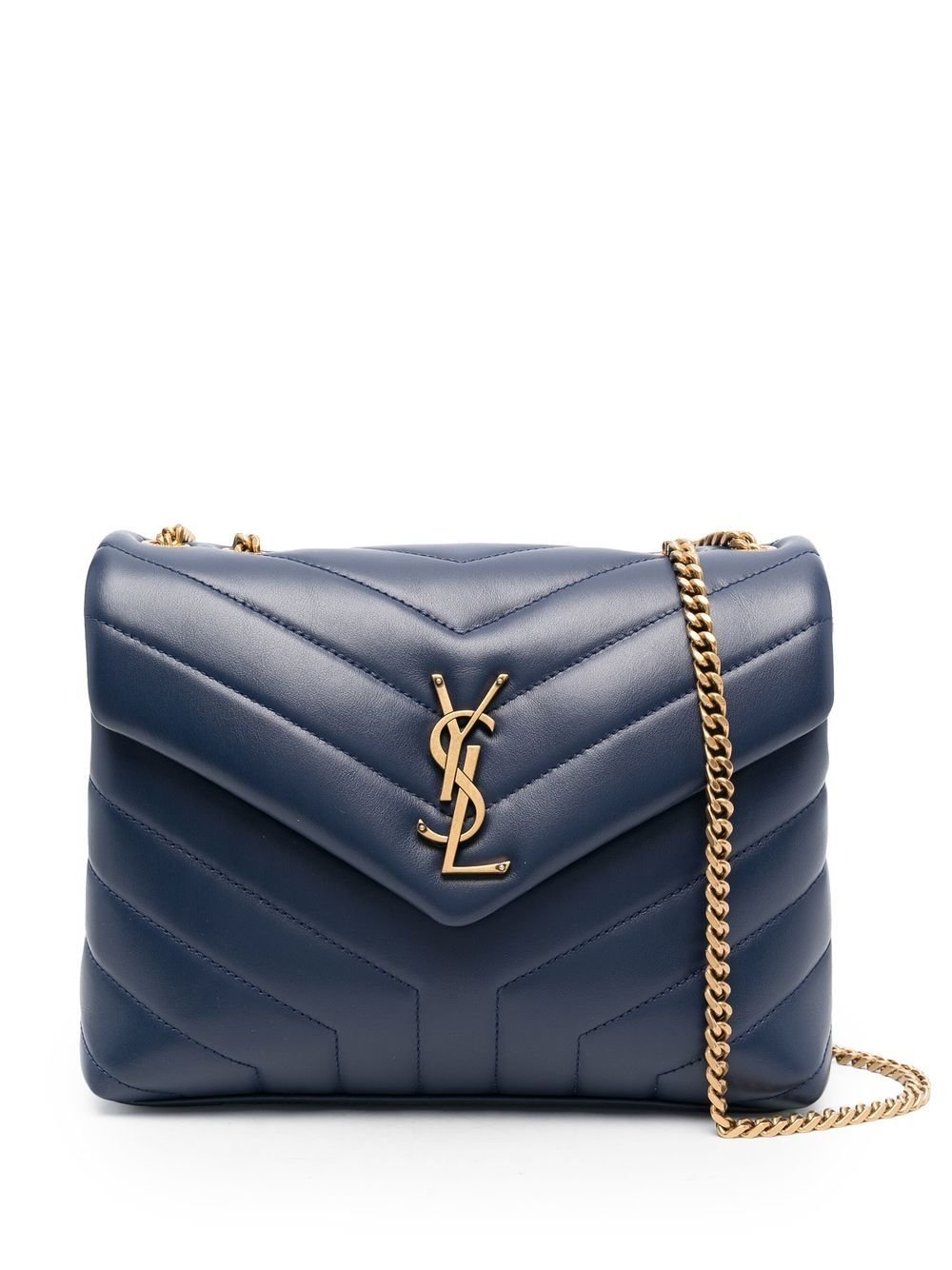 Loulou Navy Small Shoulder Bag