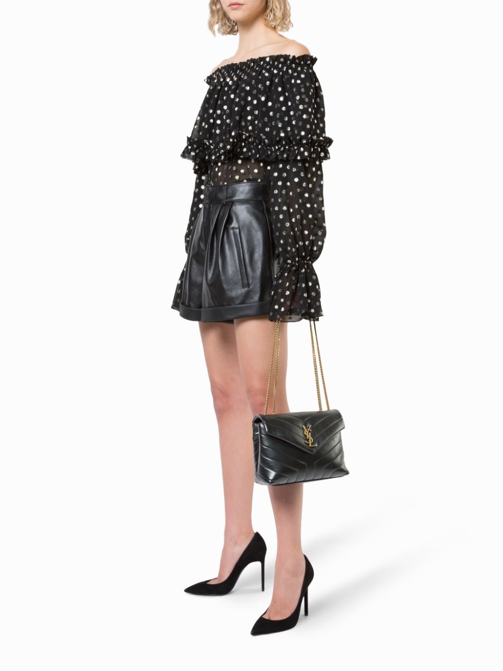 Loulou Black Small Shoulder Bag