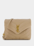 Toy Loulou Leather Beige Bag