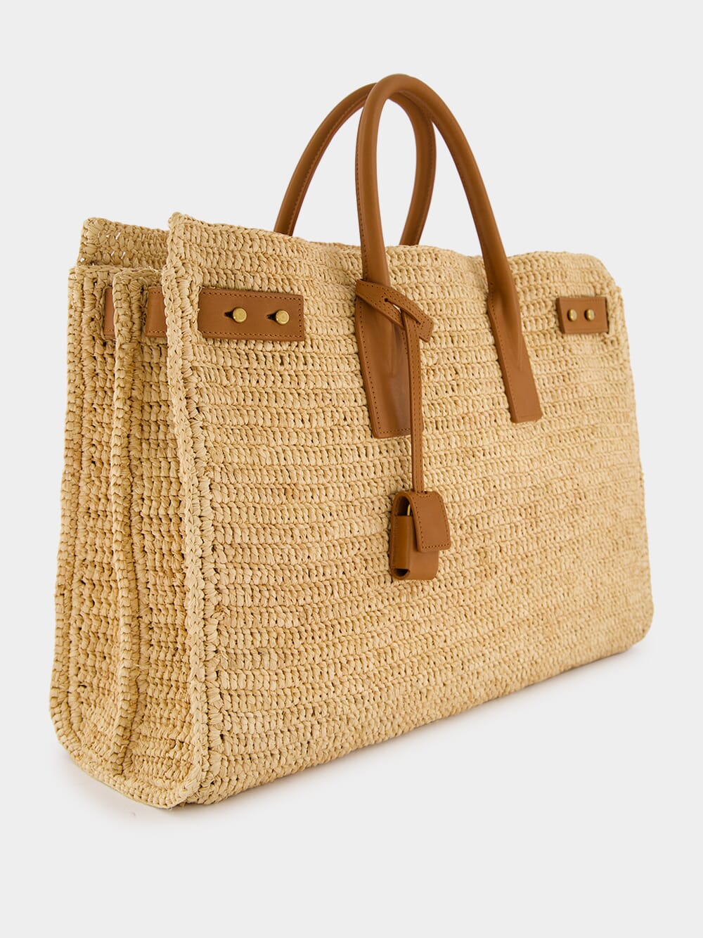 Raffia Leather Bag