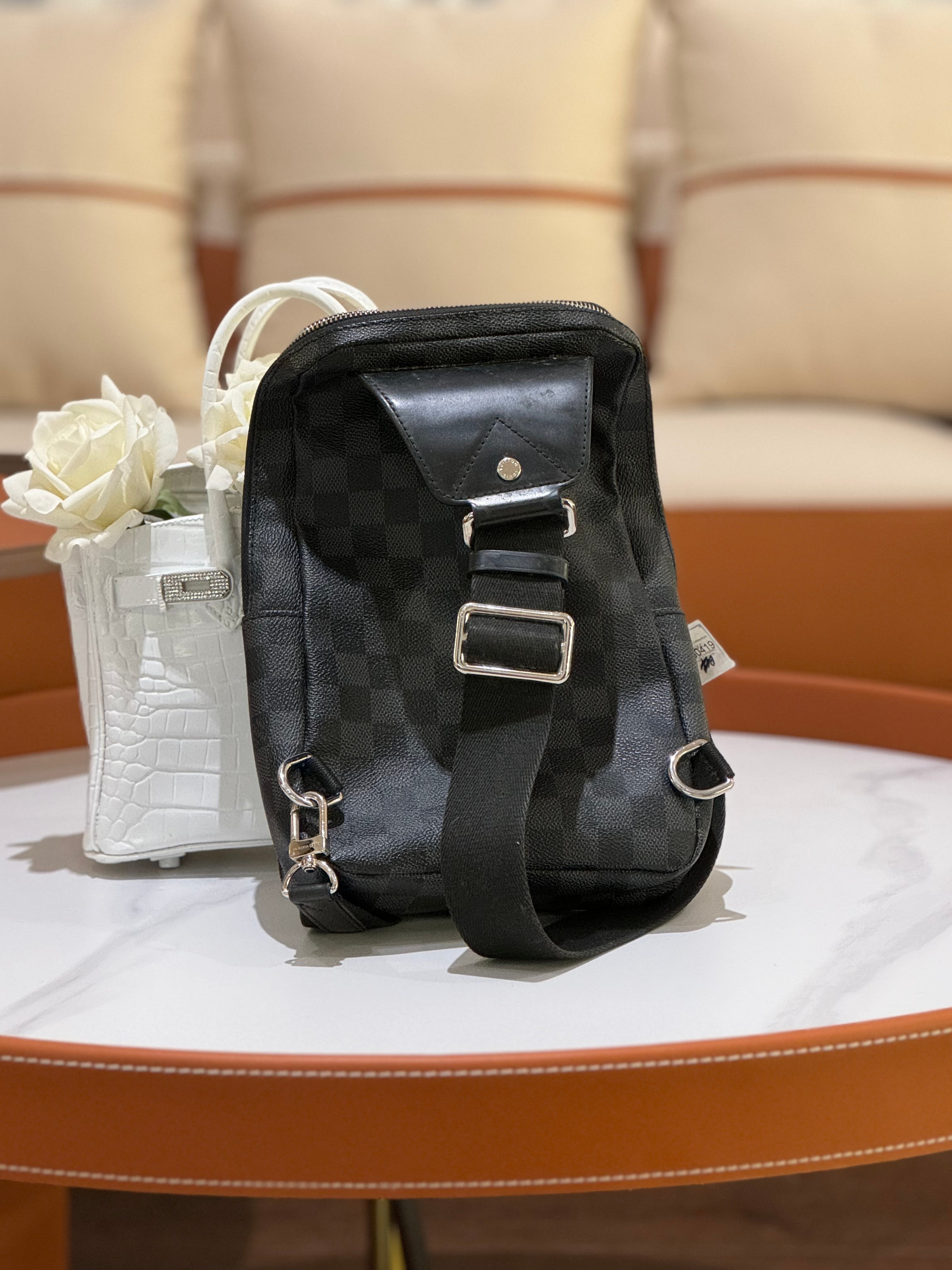 LOUIS VUITTON AVENUE BLACK CHECKERED BACKPACK