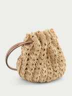 Raffia Drawstring Pouch
