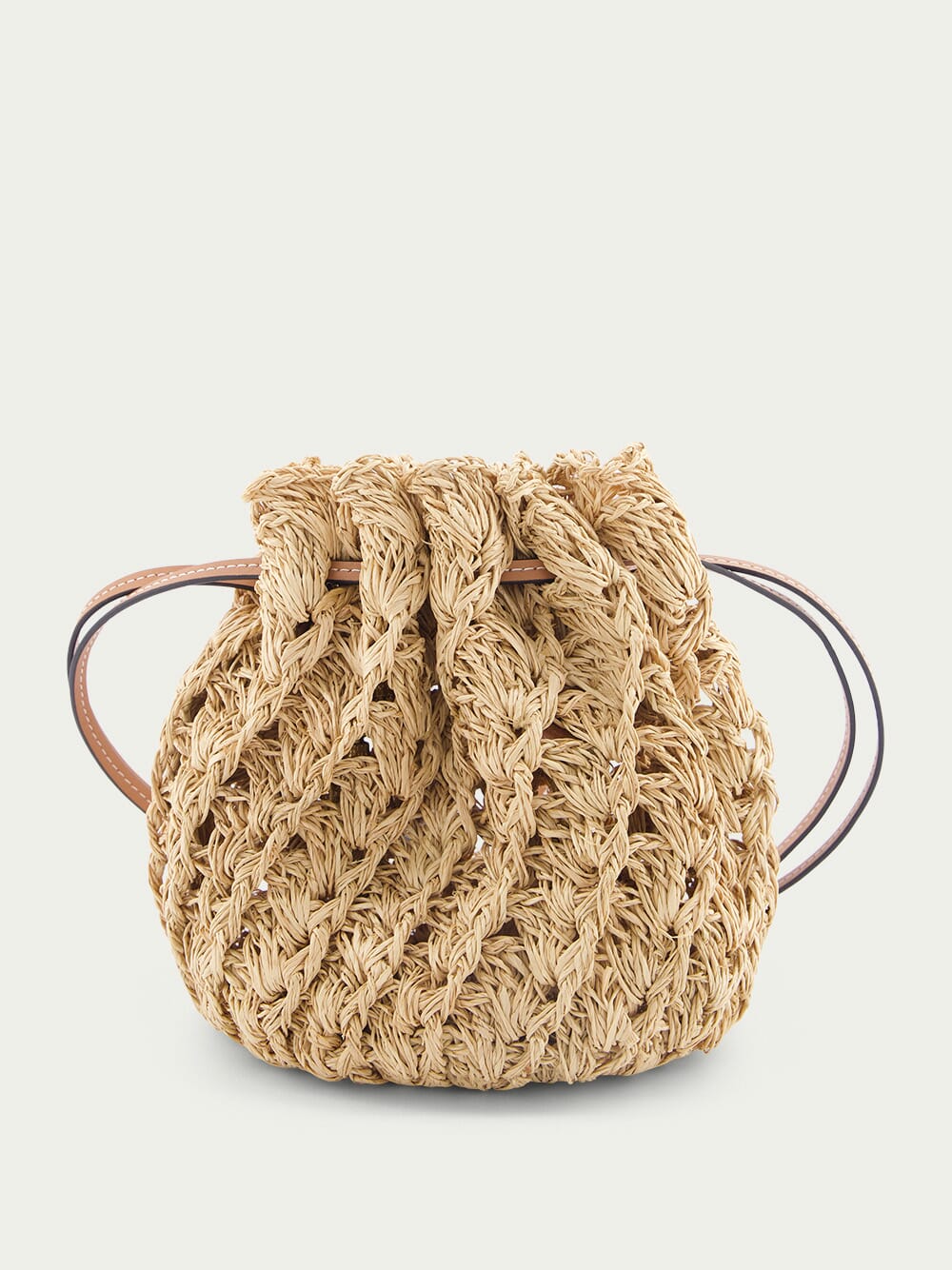 Raffia Drawstring Pouch