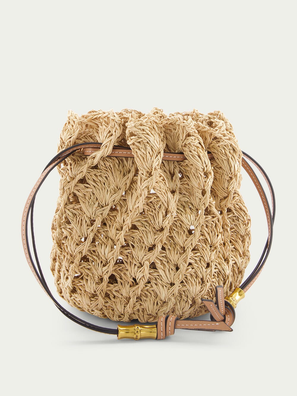 Raffia Drawstring Pouch